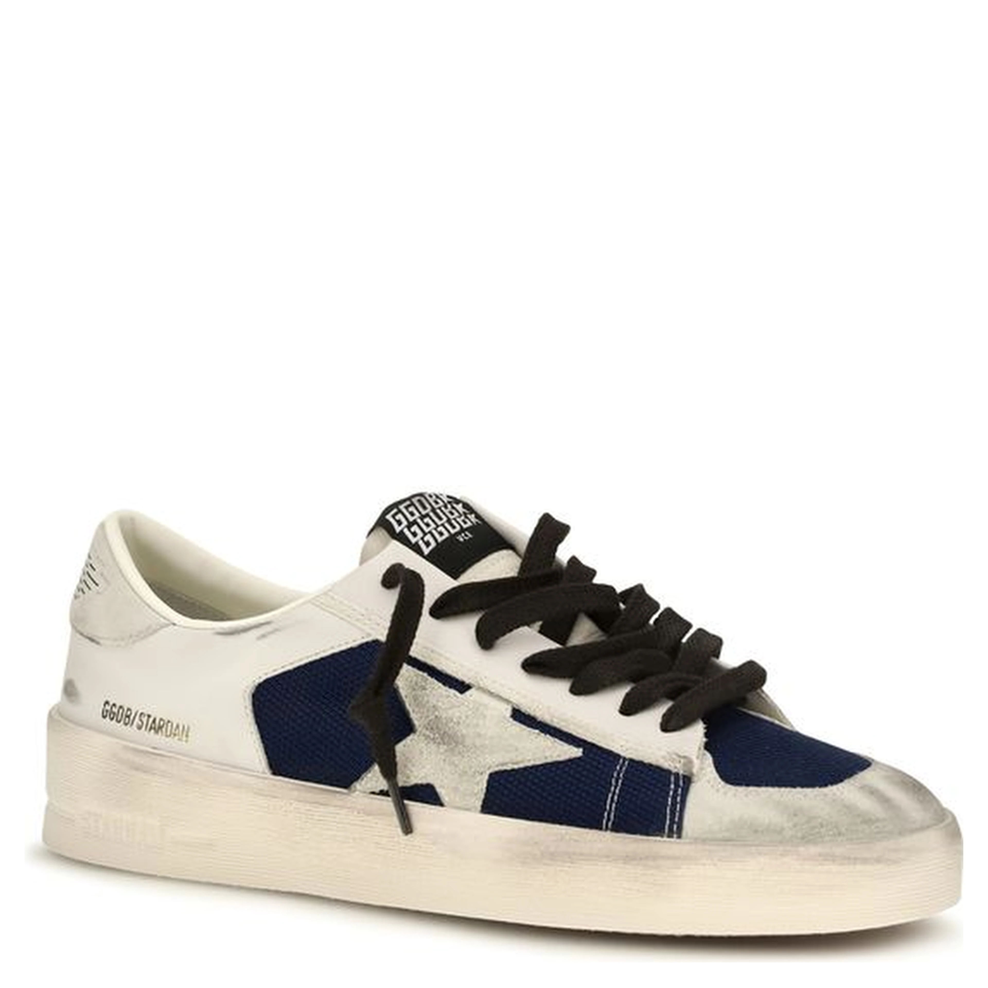 Gray Calf Leather Bos Taurus Low Top Sneakers
