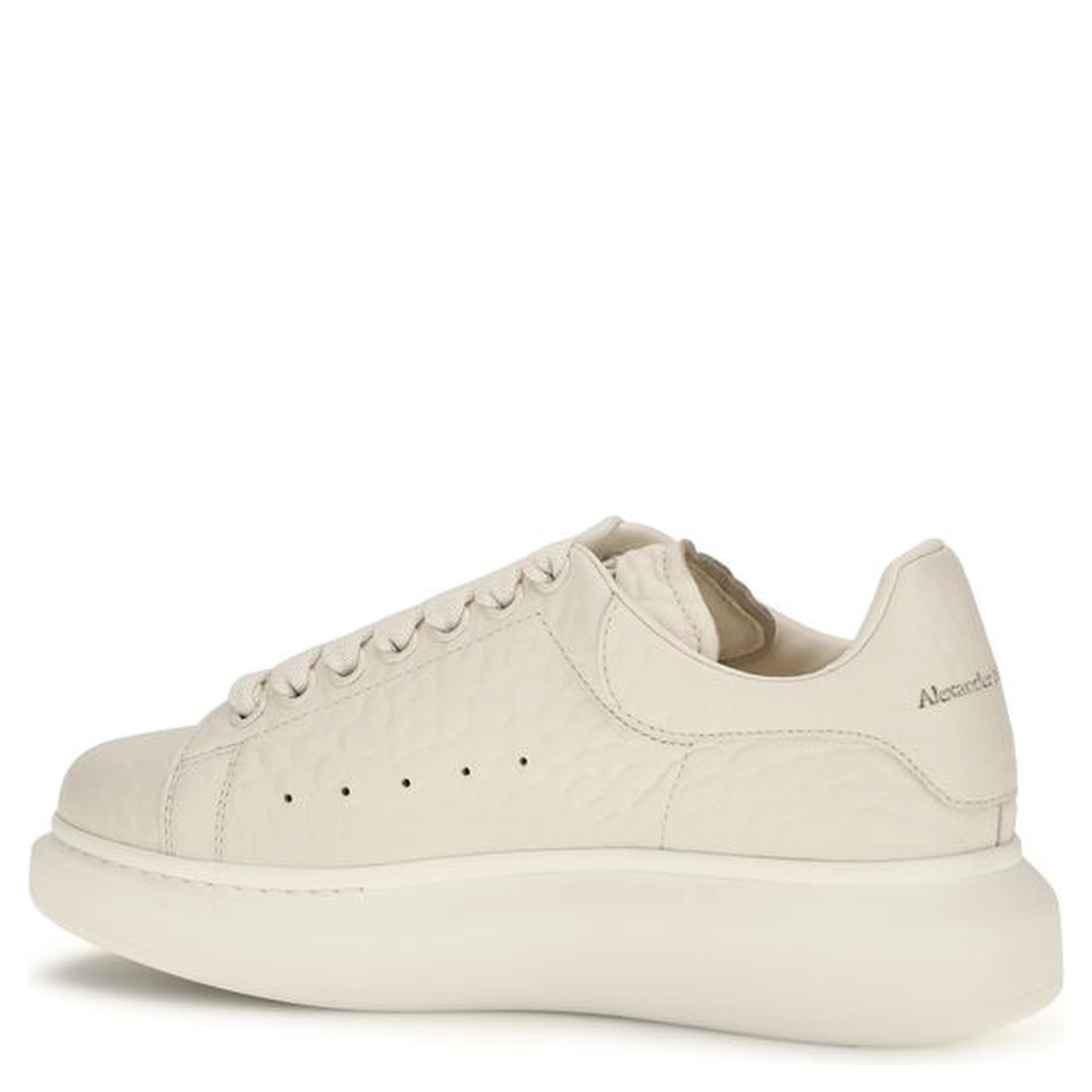 White Calf Leather Bos Taurus Chunky Sneakers