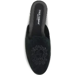 Black Calf Leather Bos Taurus Mules