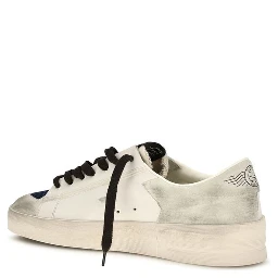 Gray Calf Leather Bos Taurus Low Top Sneakers
