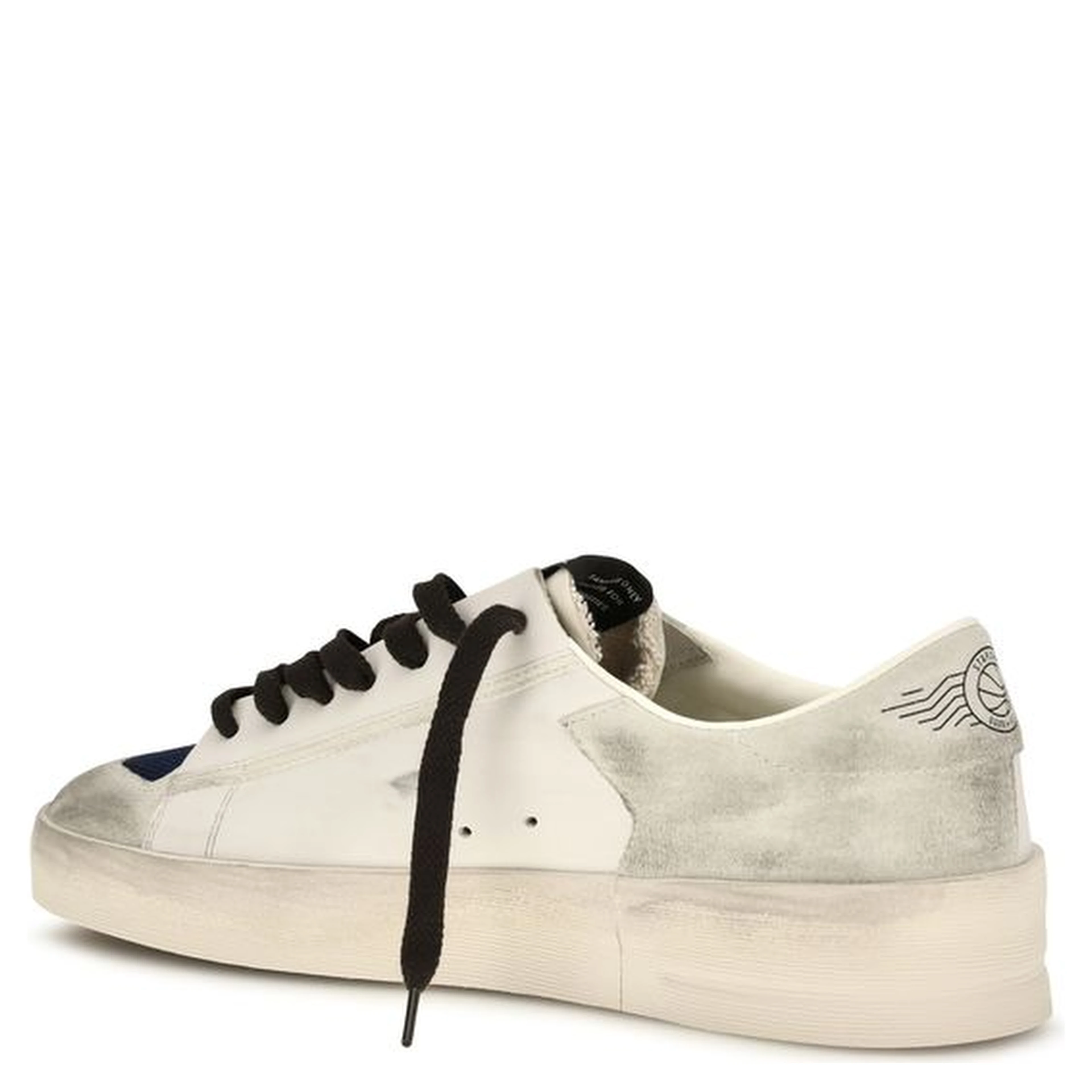 Gray Calf Leather Bos Taurus Low Top Sneakers