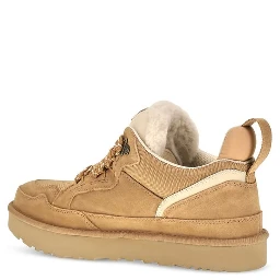 Beige Calf Leather Bos Taurus Chunky Sneakers