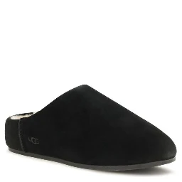 Black Leather Mules