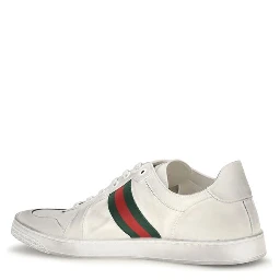 White Calf Leather Bos Taurus Low Top Sneakers