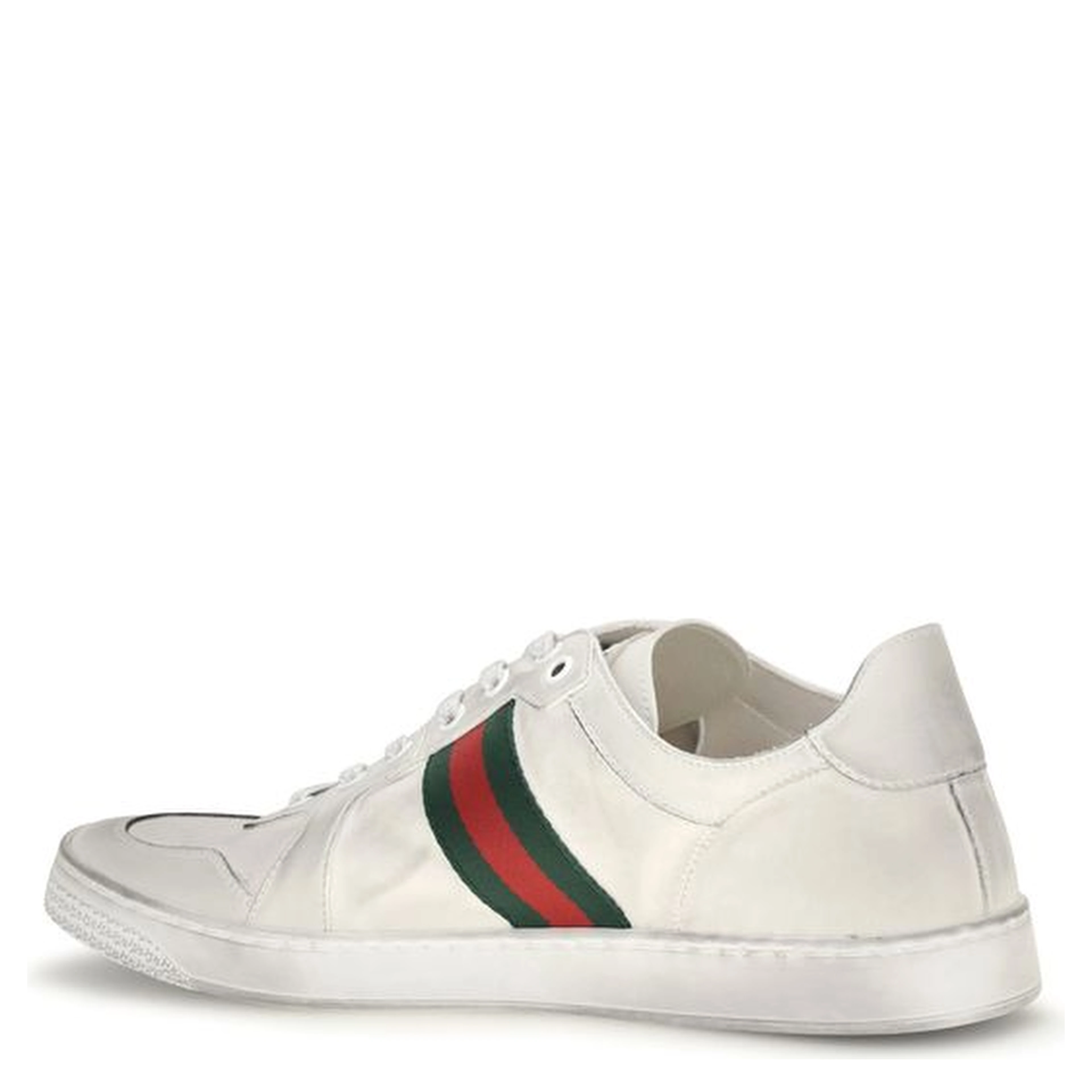 White Calf Leather Bos Taurus Low Top Sneakers