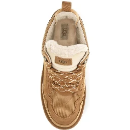 Beige Calf Leather Bos Taurus Chunky Sneakers