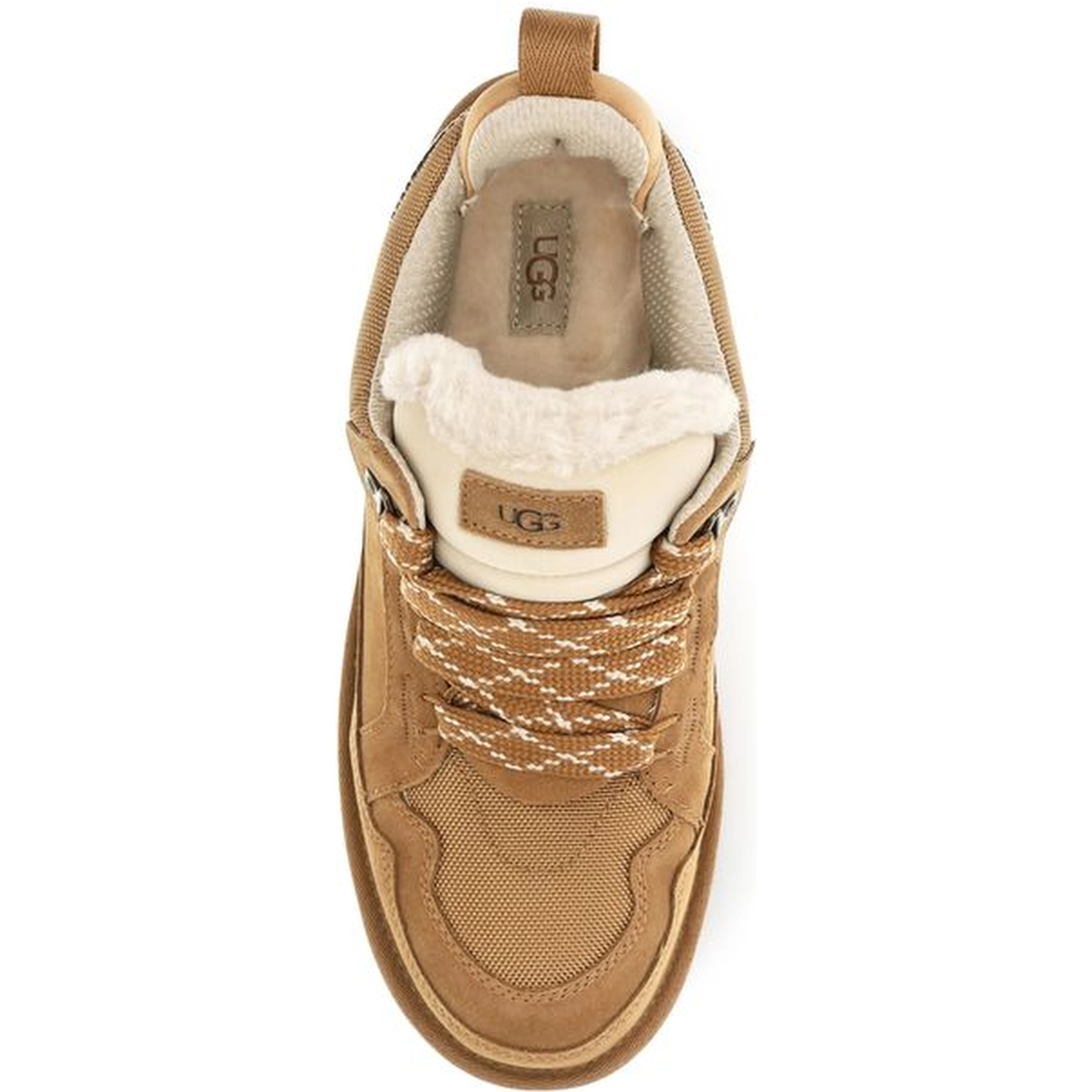 Beige Calf Leather Bos Taurus Chunky Sneakers
