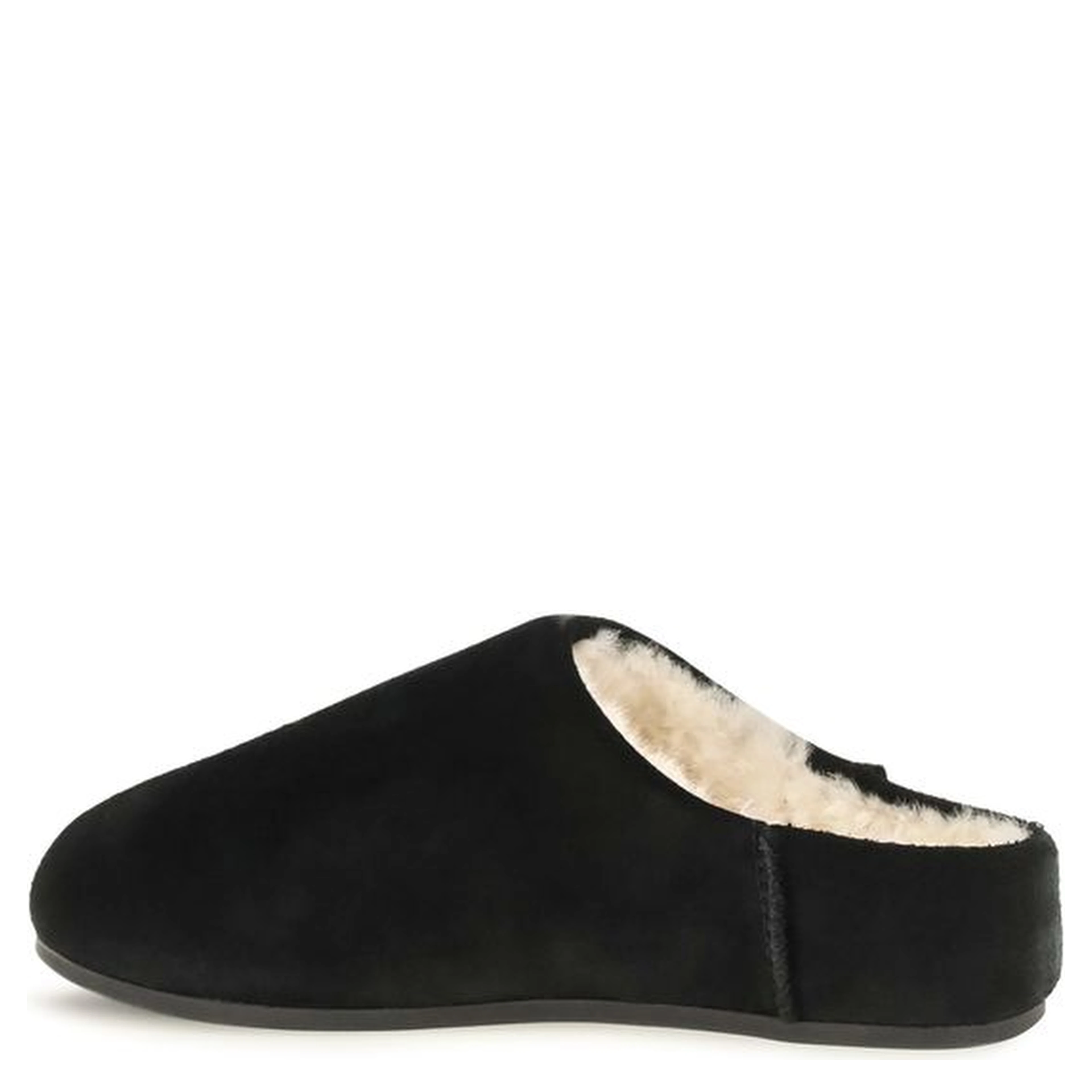 Black Leather Mules