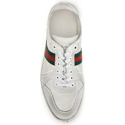White Calf Leather Bos Taurus Low Top Sneakers
