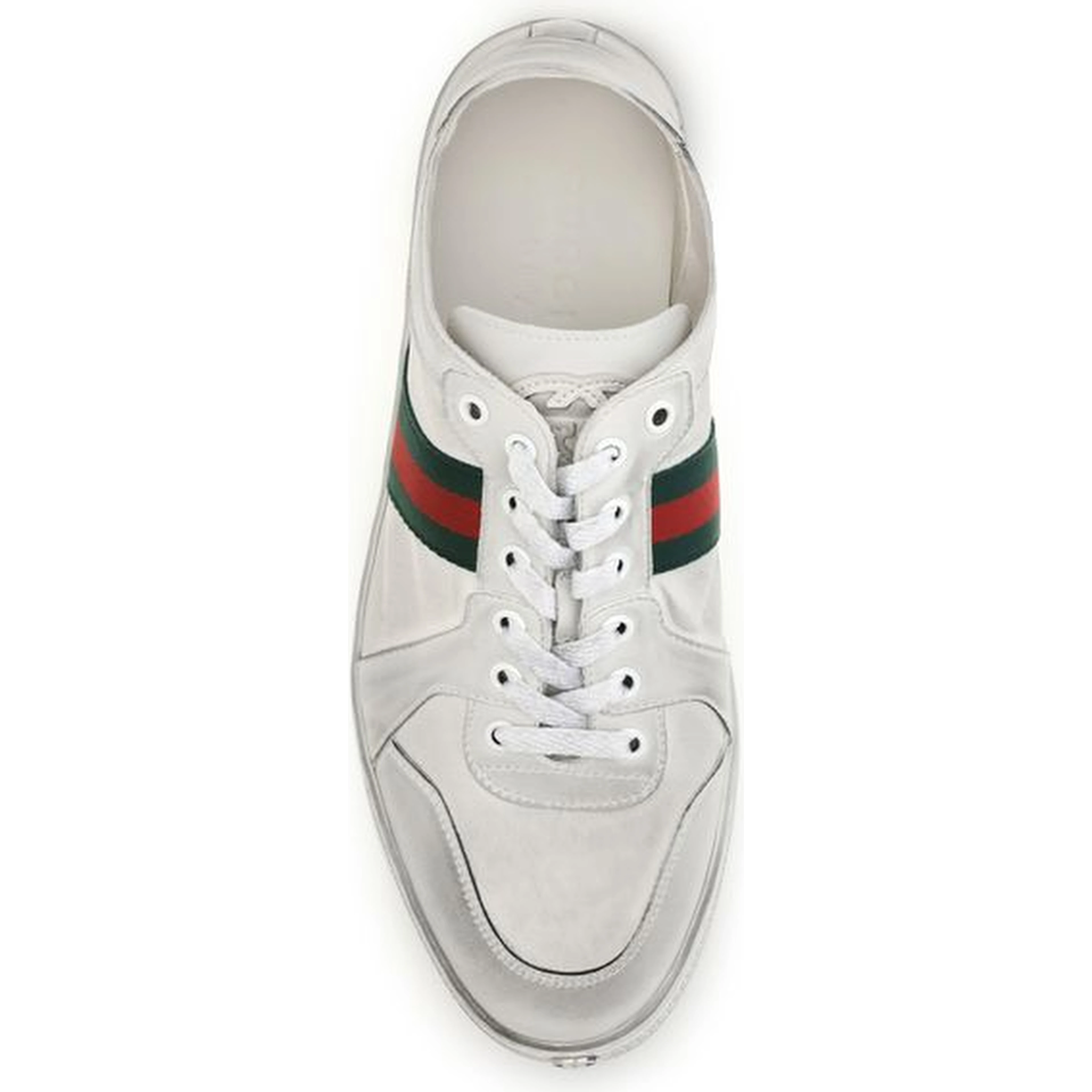 White Calf Leather Bos Taurus Low Top Sneakers