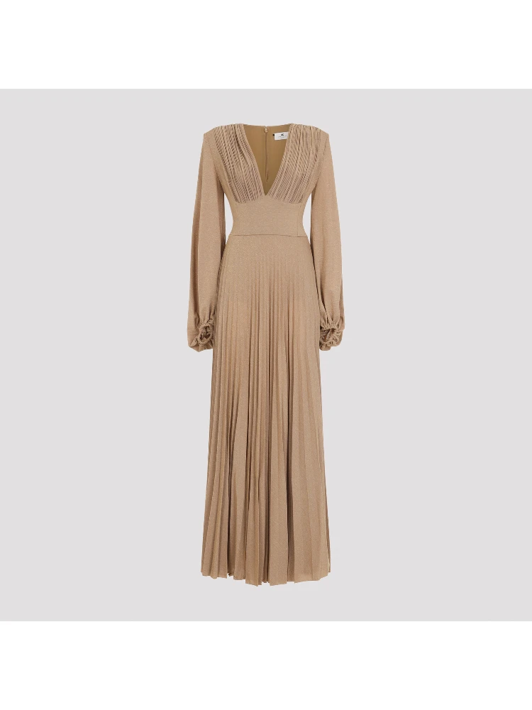 Elisabetta Franchi Long Jersey Lurex Dress