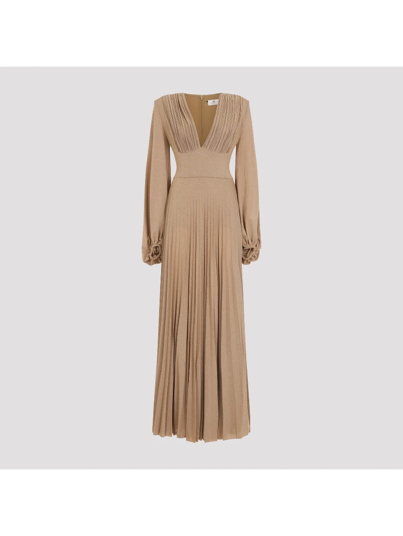 Elisabetta Franchi Long Jersey Lurex Dress