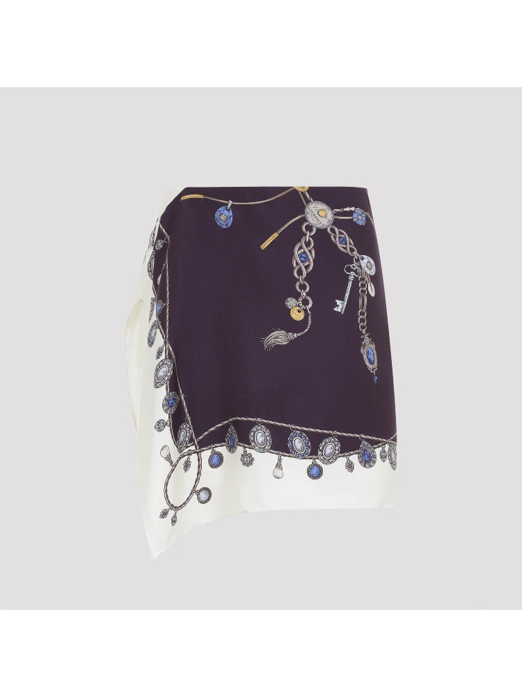 SKIRT TWILL SILK STOLEN JEWELS