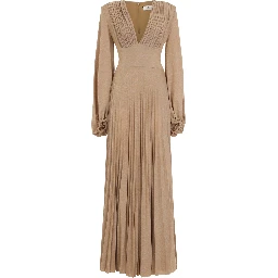Elisabetta Franchi Long Jersey Lurex Dress
