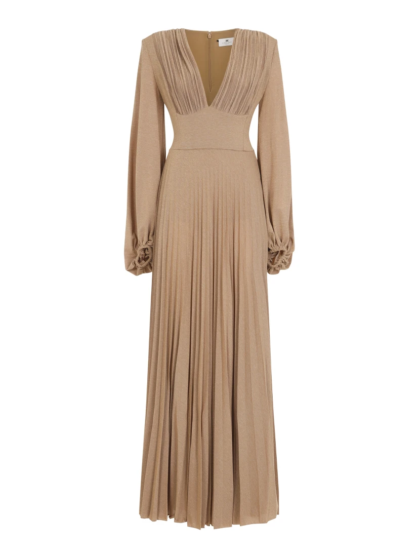 Elisabetta Franchi Long Jersey Lurex Dress