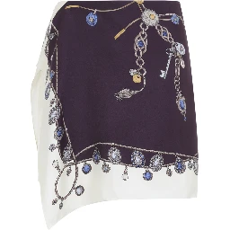 SKIRT TWILL SILK STOLEN JEWELS