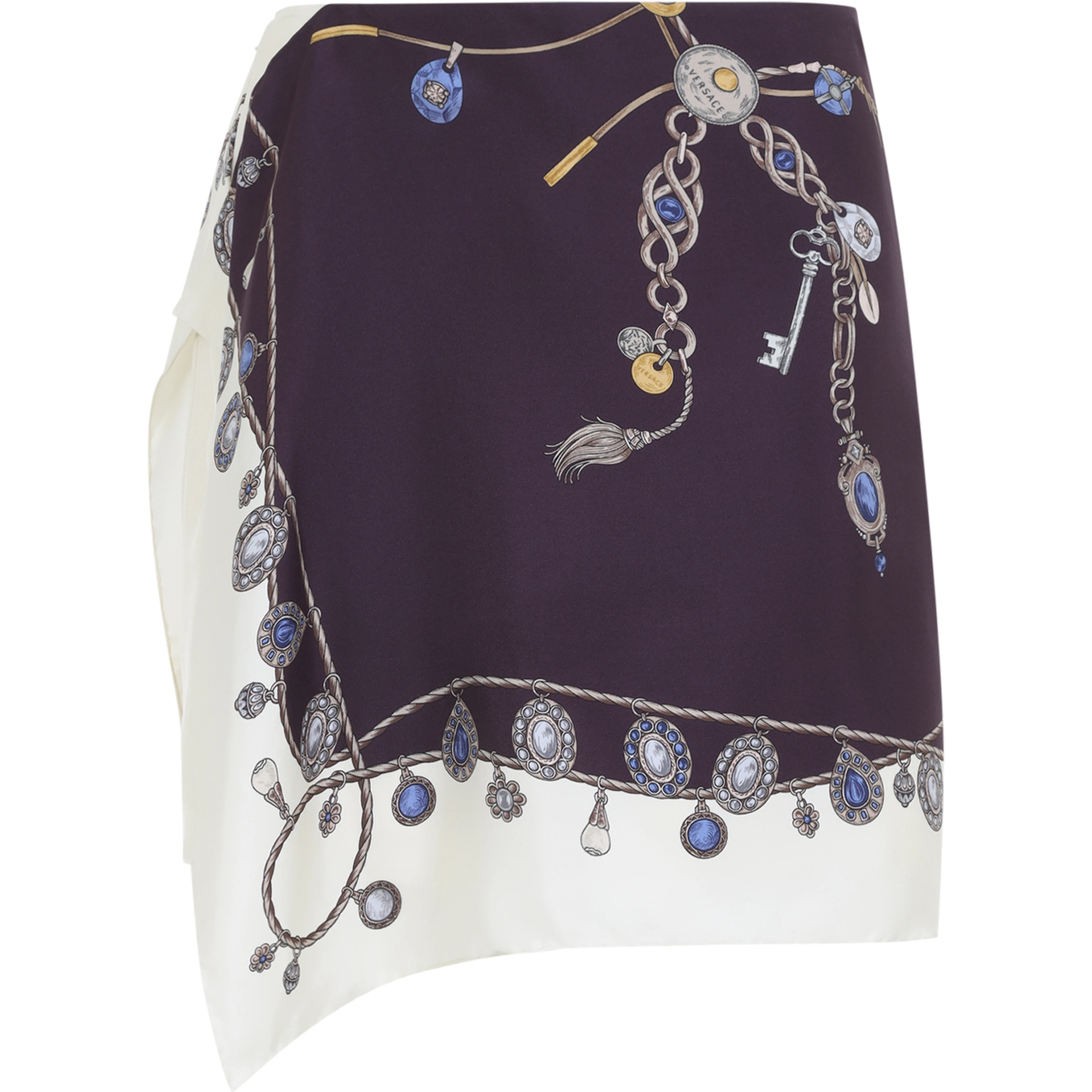 SKIRT TWILL SILK STOLEN JEWELS