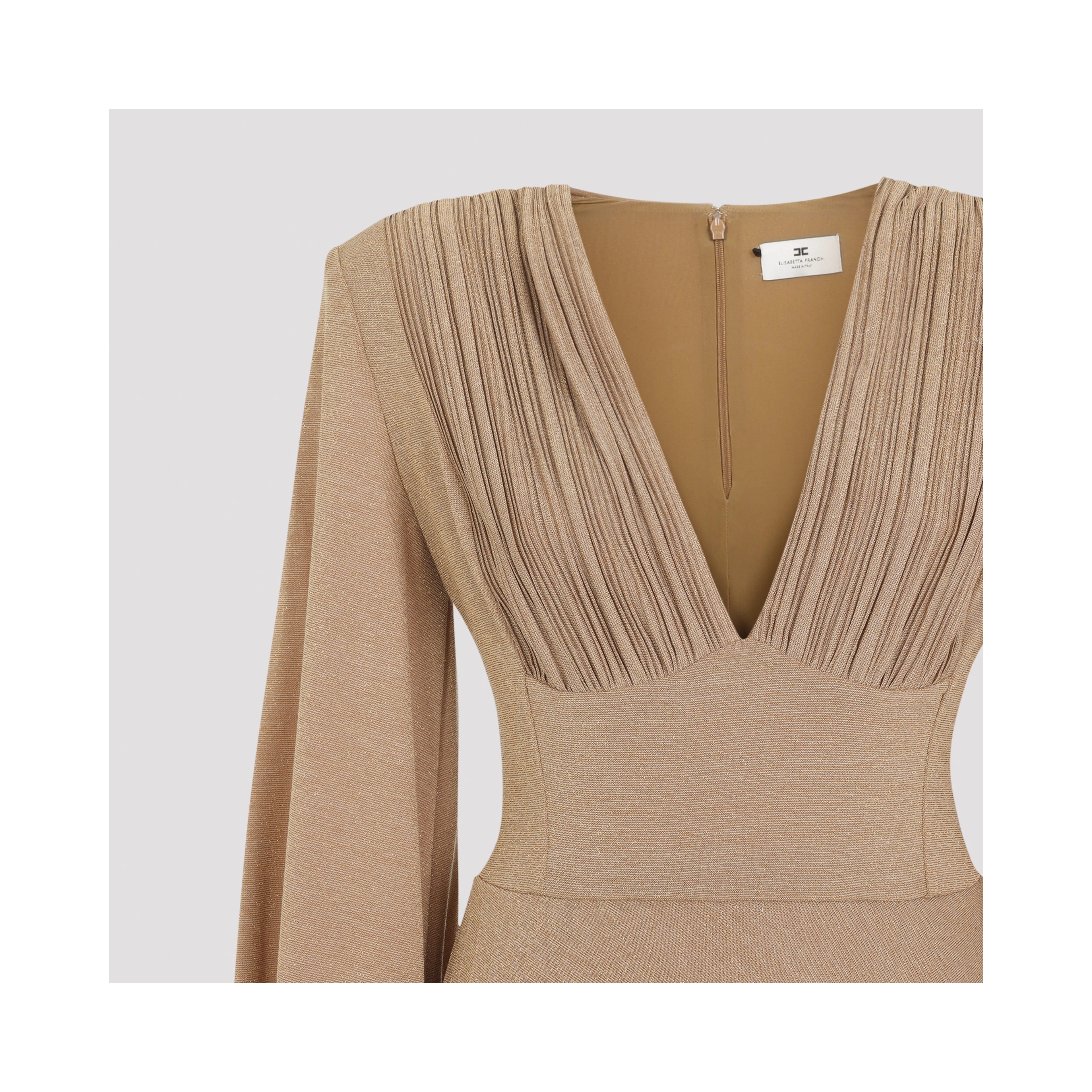 Elisabetta Franchi Long Jersey Lurex Dress