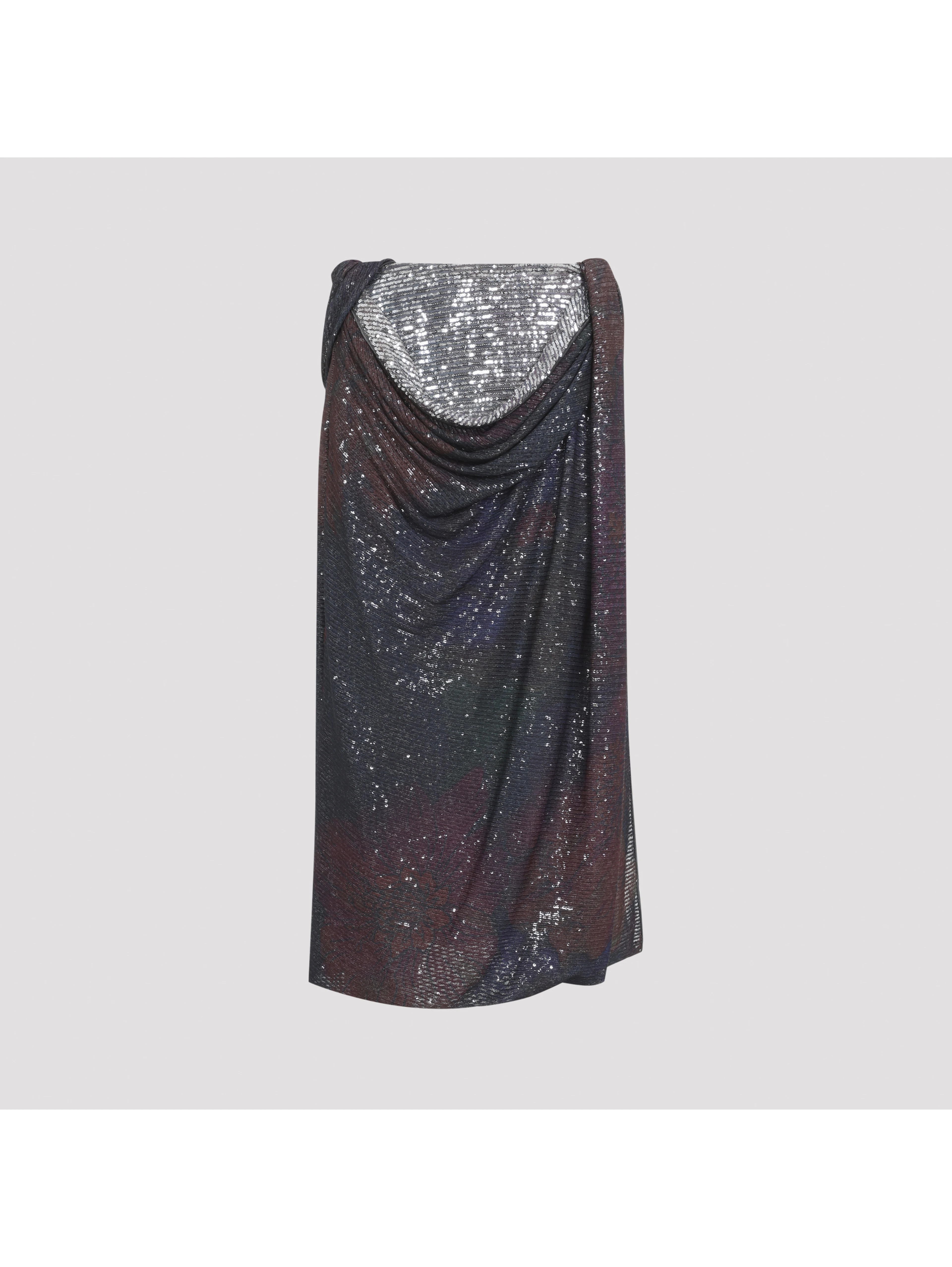 Maison Margiela Sequins Draped Maxi Skirt