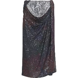 Maison Margiela Sequins Draped Maxi Skirt