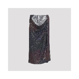 Maison Margiela Sequins Draped Maxi Skirt