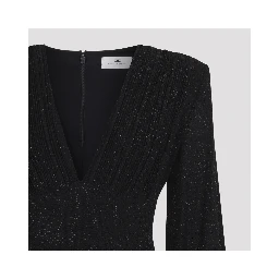 Elisabetta Franchi Long Jersey Lurex Dress