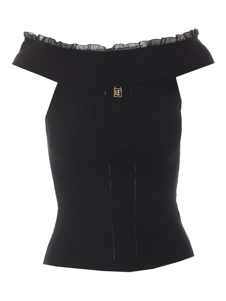 Elisabetta Franchi Top Black