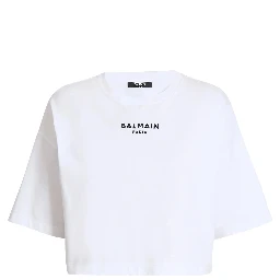 Balmain T-shirts and Polos White/black