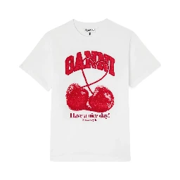 GANNI T-shirts and Polos Bright white