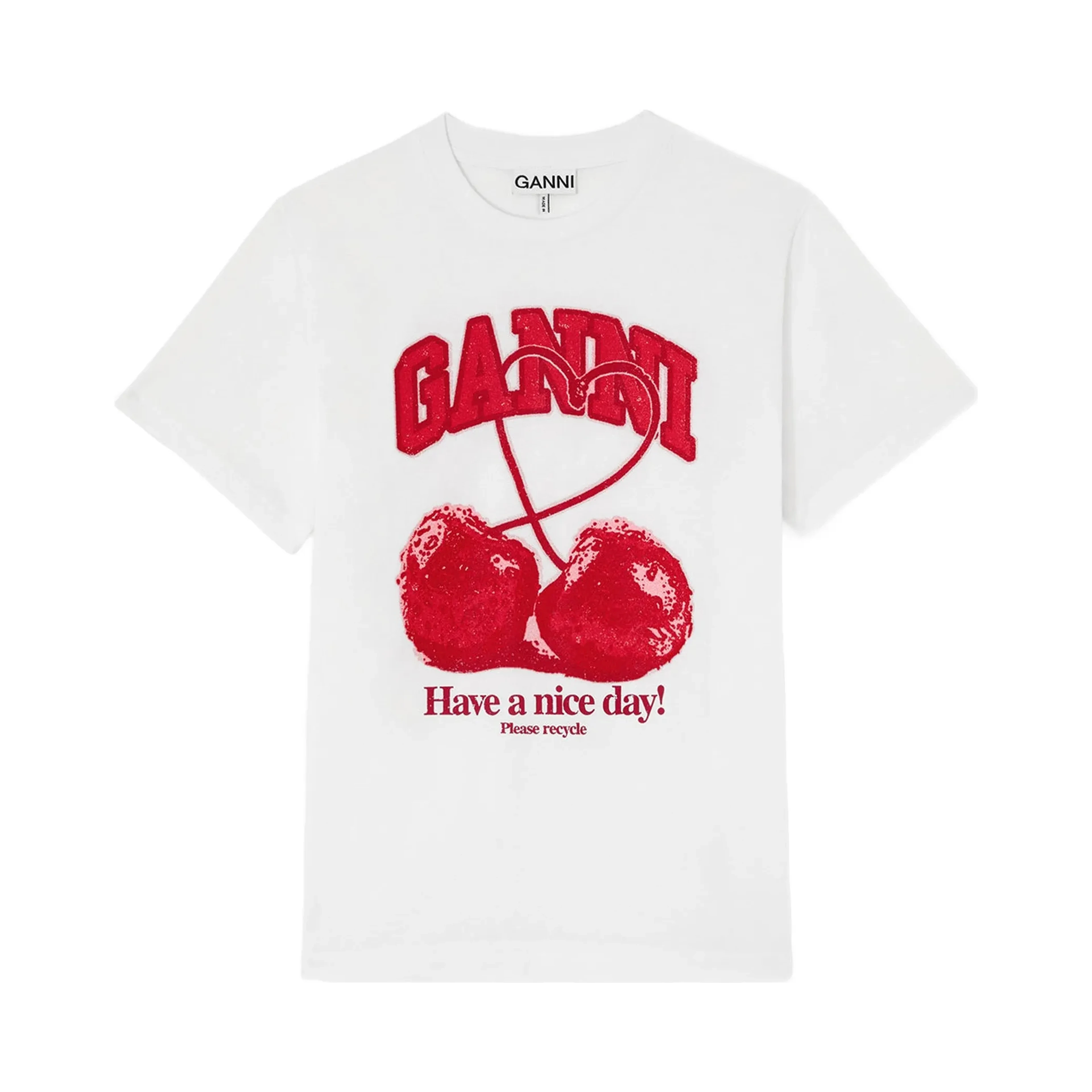GANNI T-shirts and Polos Bright white