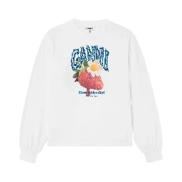 GANNI T-shirts and Polos Bright white
