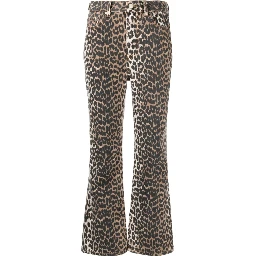 GANNI Trousers Leopard