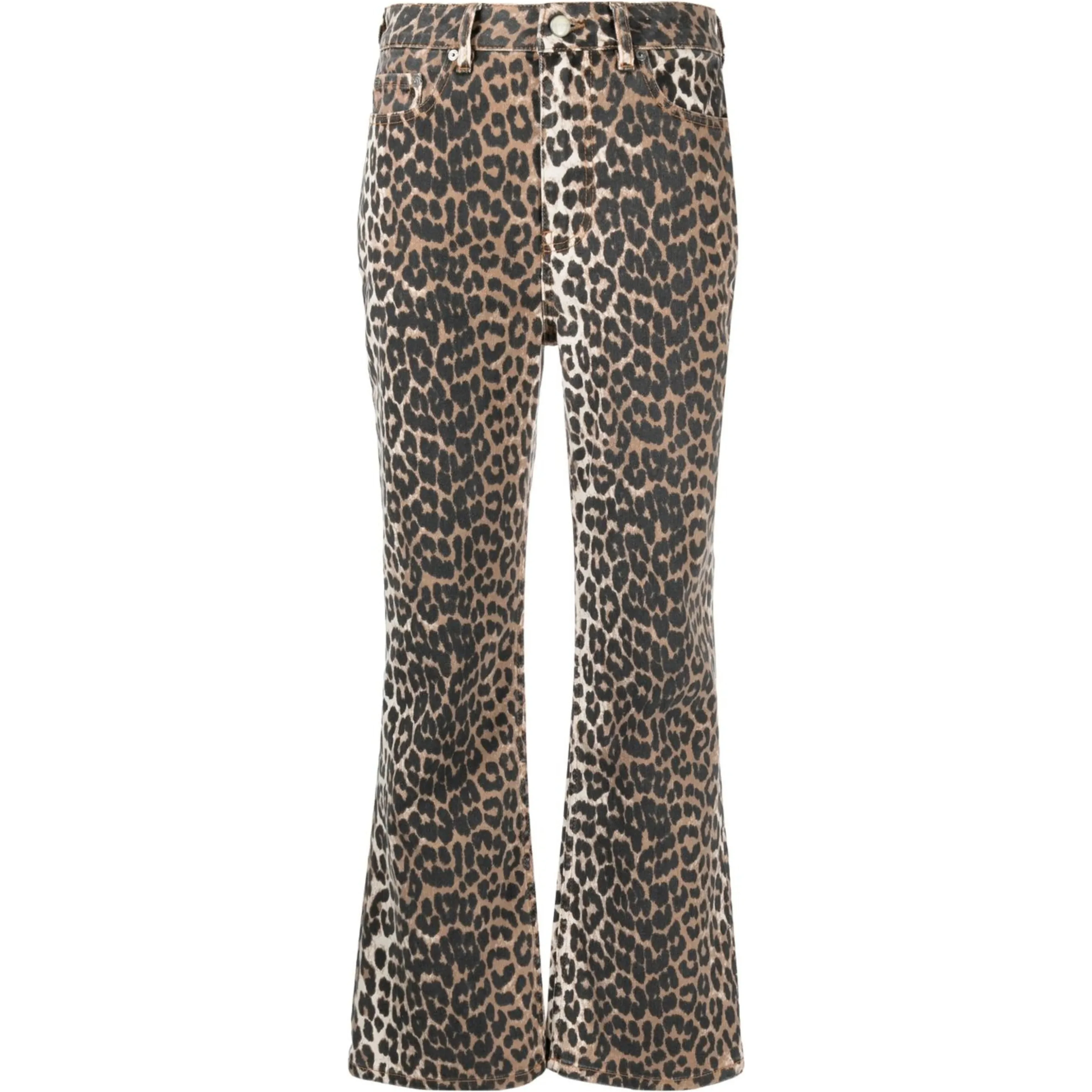 GANNI Trousers Leopard