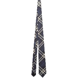 Burberry Ties Navy Blue Check