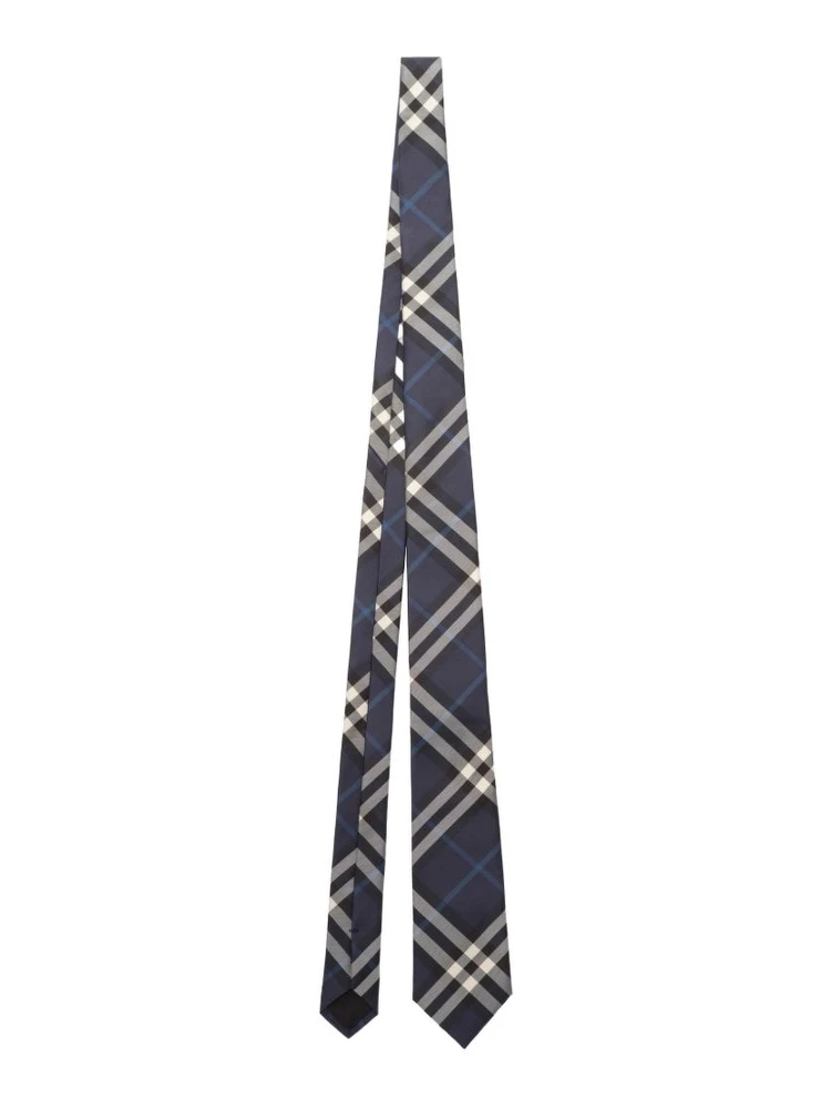 Burberry Ties Navy Blue Check