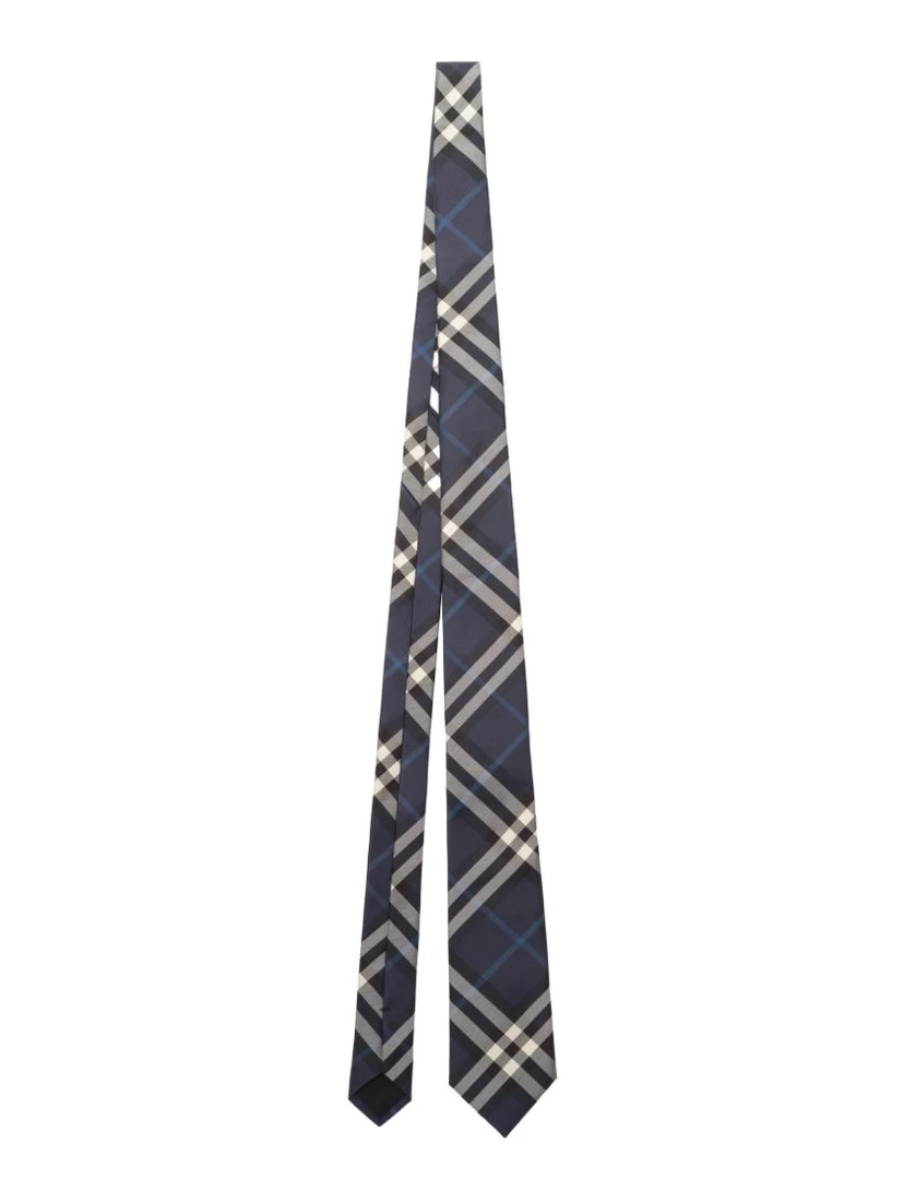 Burberry Ties Navy Blue Check