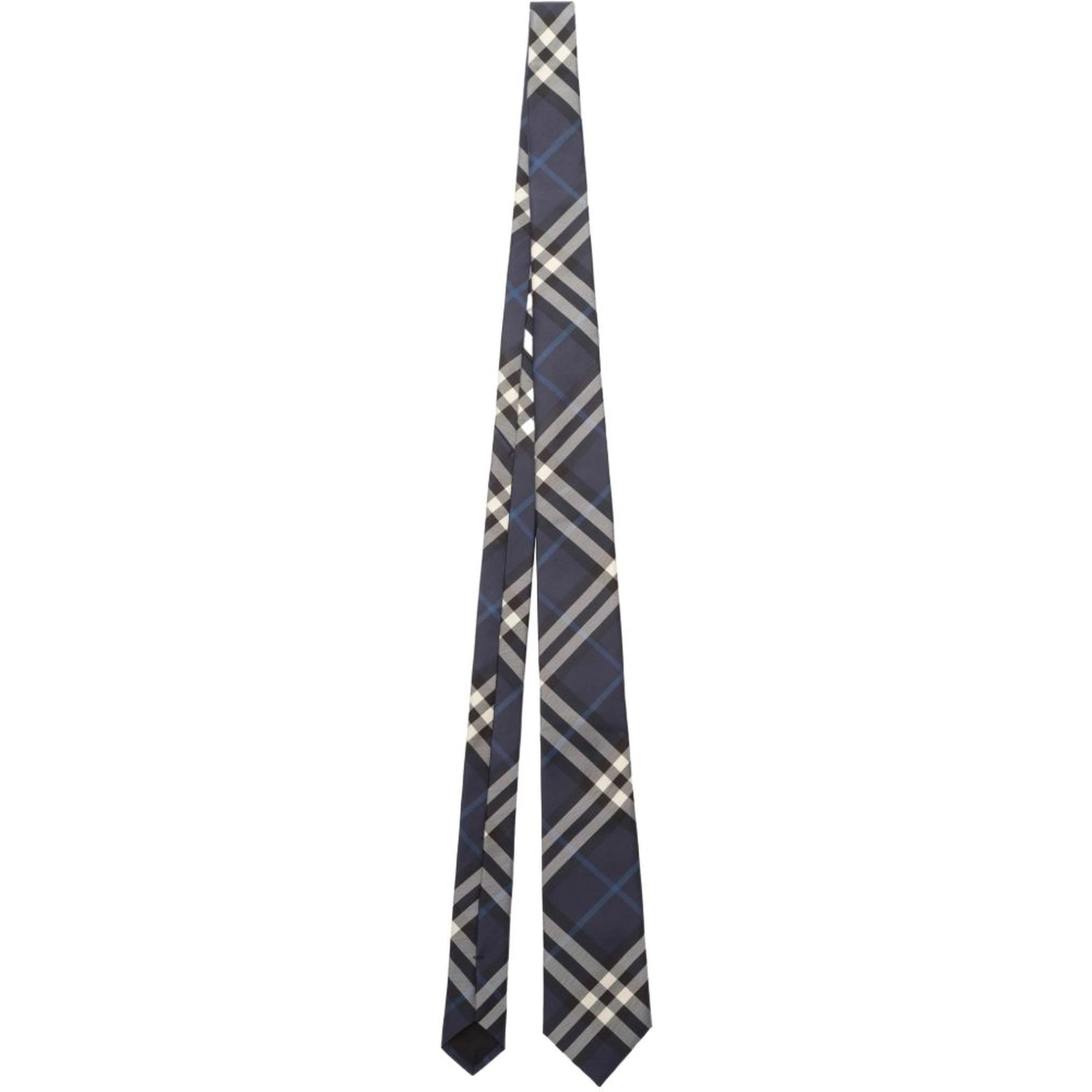 Burberry Ties Navy Blue Check