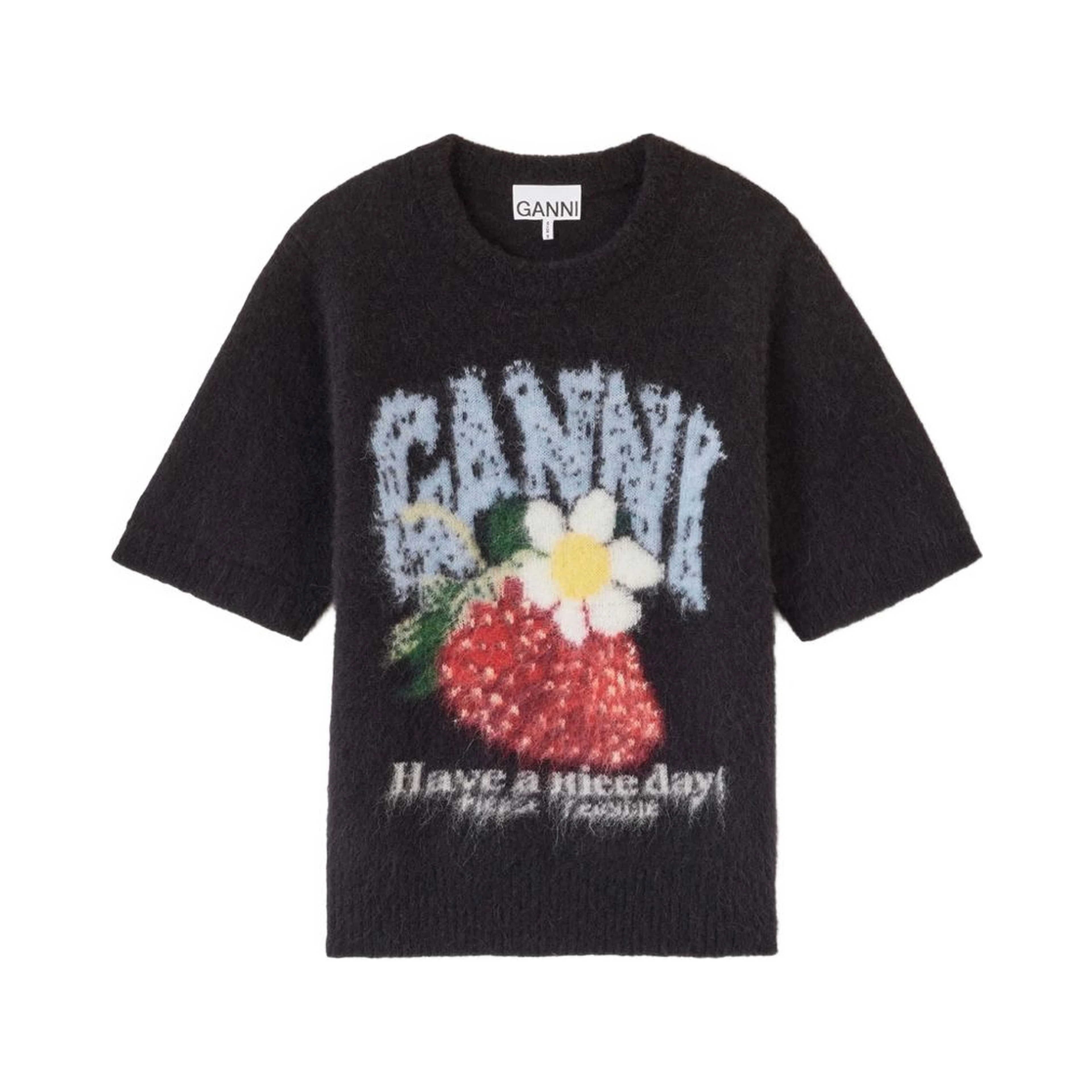 GANNI T-shirts and Polos Black