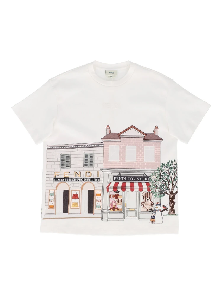 FENDI KIDS T-shirts and Polos Chalk