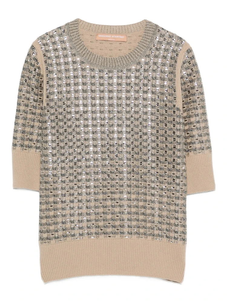 Ermanno Scervino T-shirts and Polos begie/black