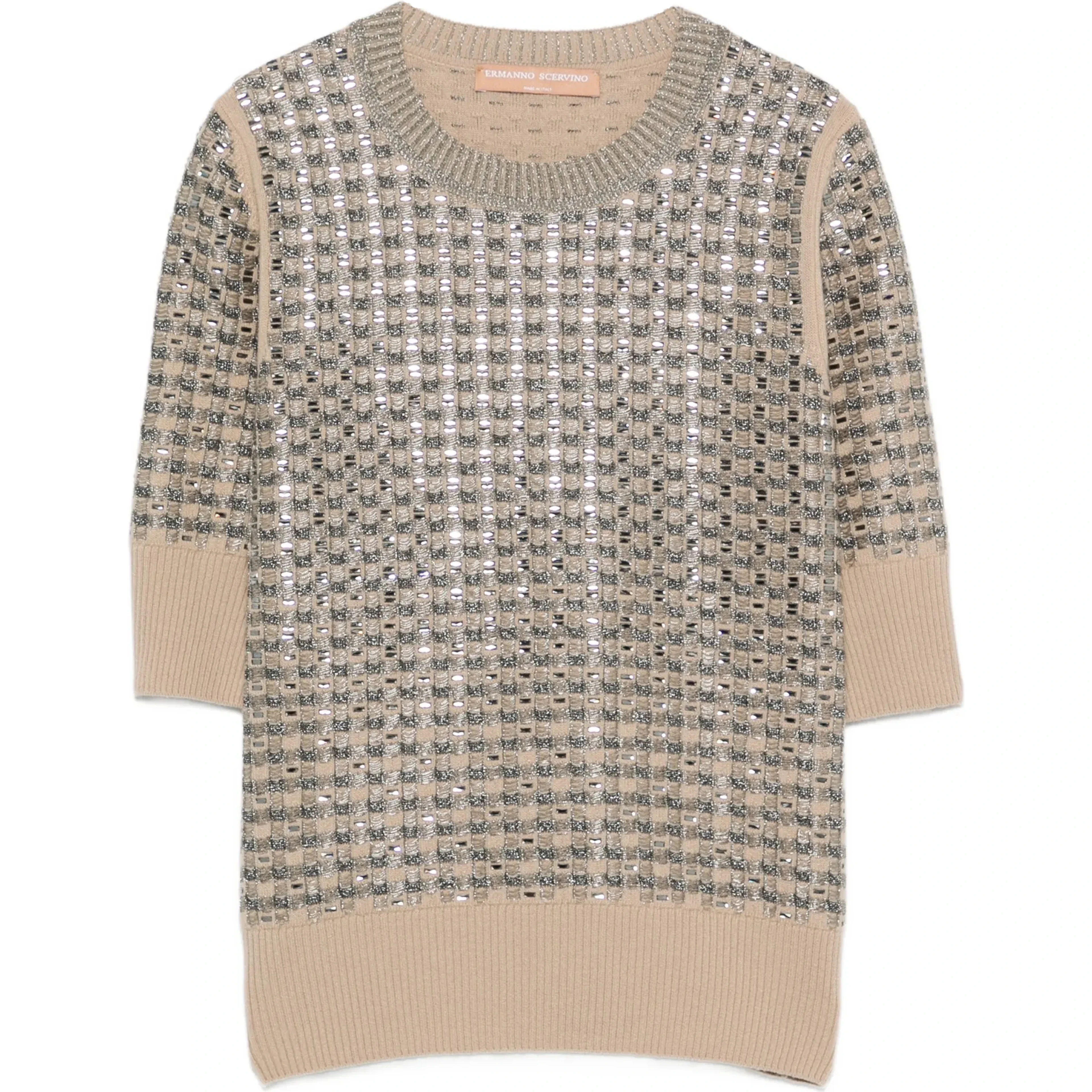 Ermanno Scervino T-shirts and Polos begie/black