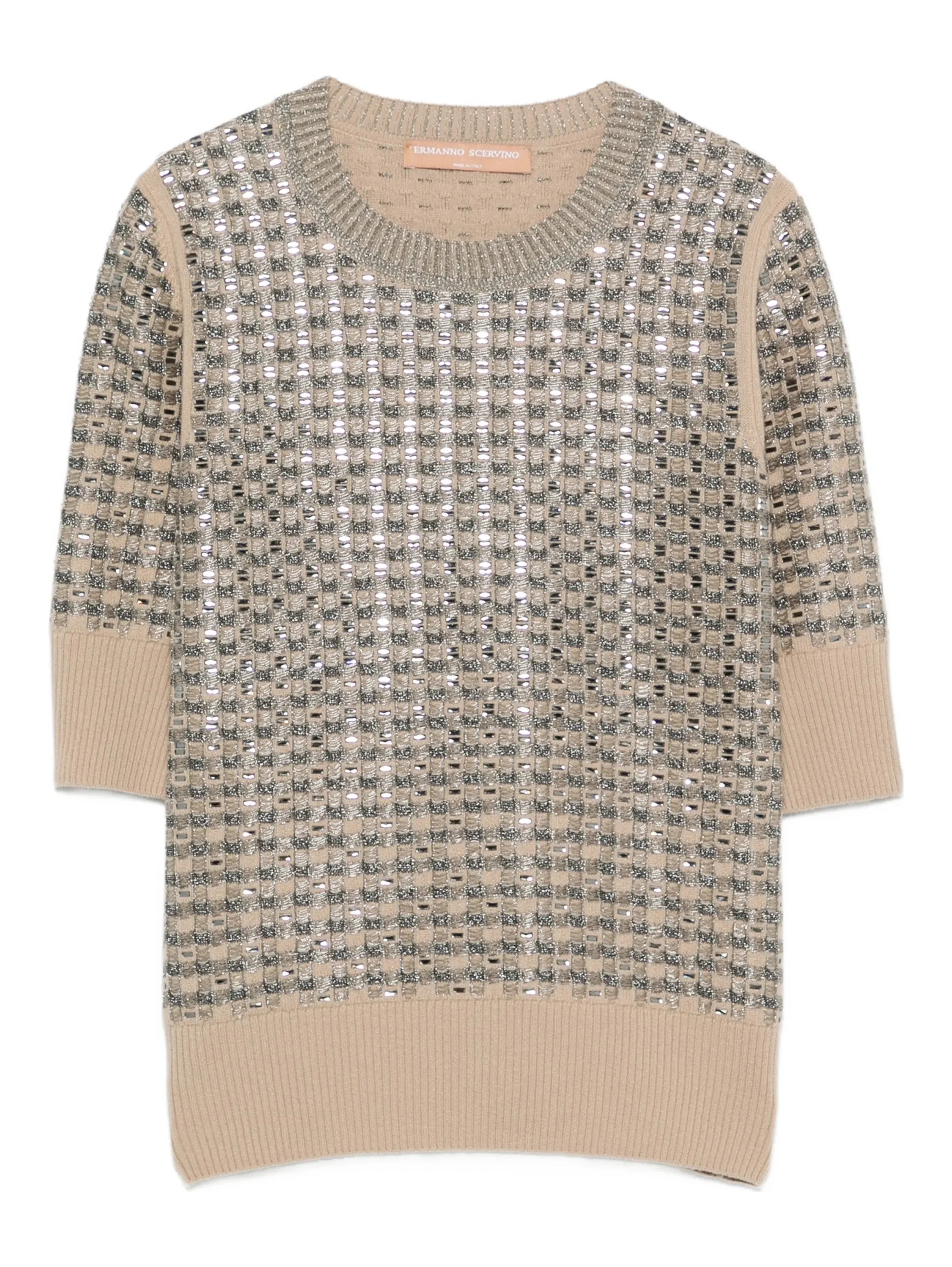 Ermanno Scervino T-shirts and Polos begie/black
