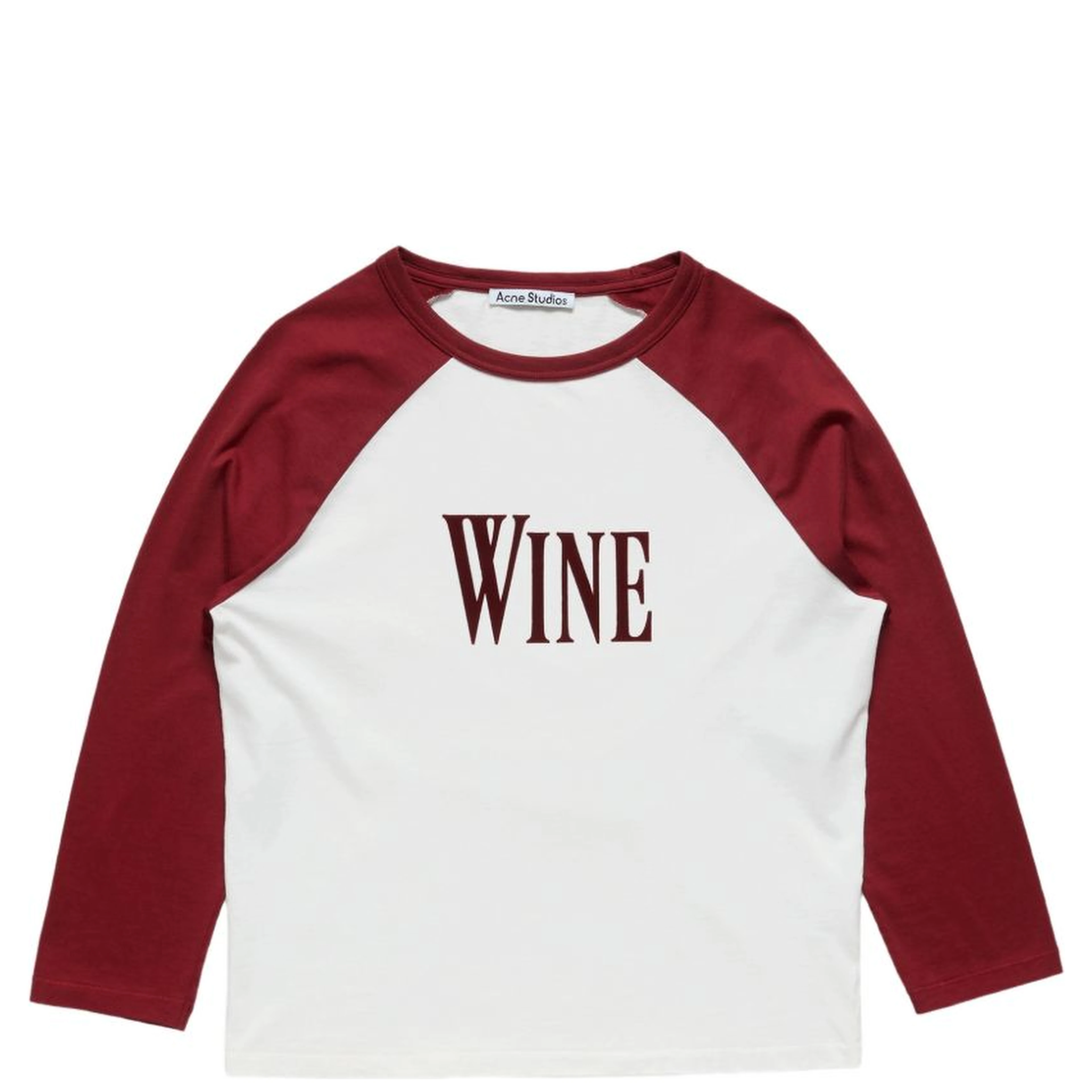 Acne T-shirts and Polos Burgundy/white