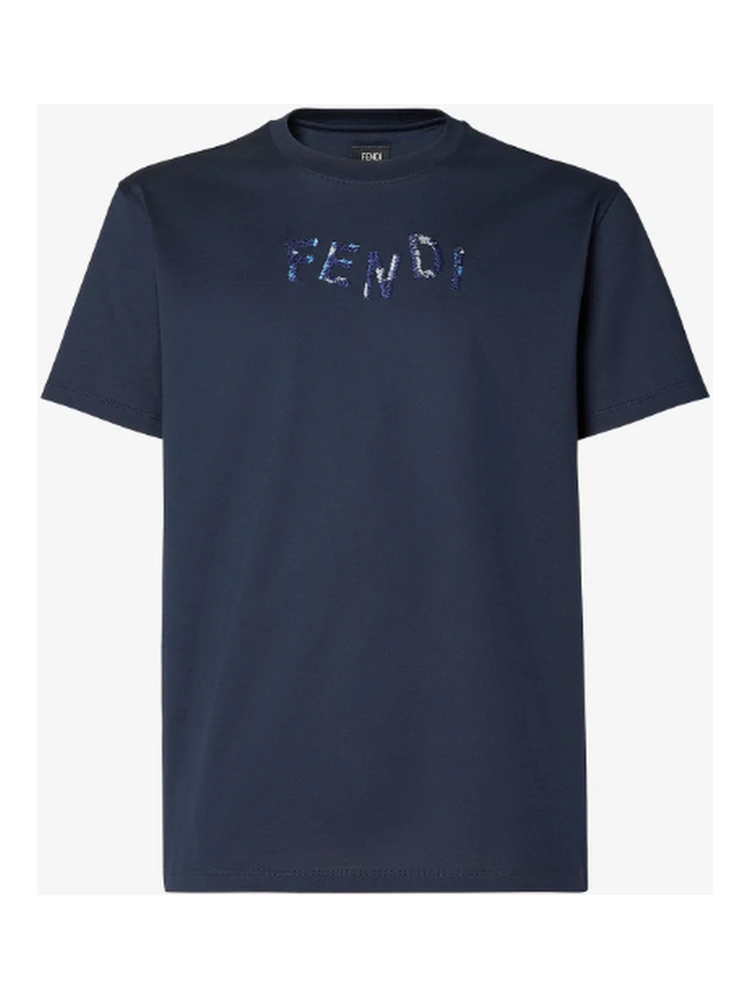 Fendi T-shirts and Polos Dark Blue