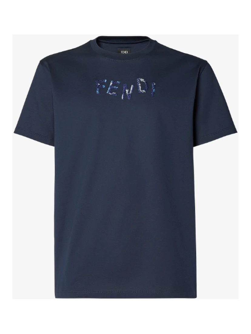 Fendi T-shirts and Polos Dark Blue