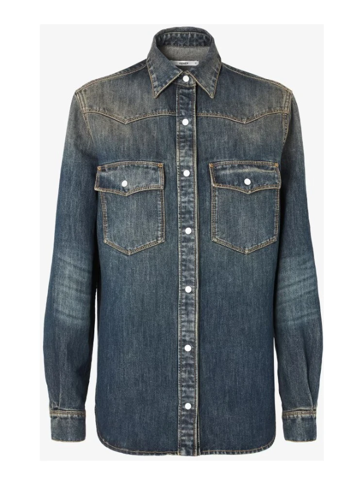Fendi Shirts Blue