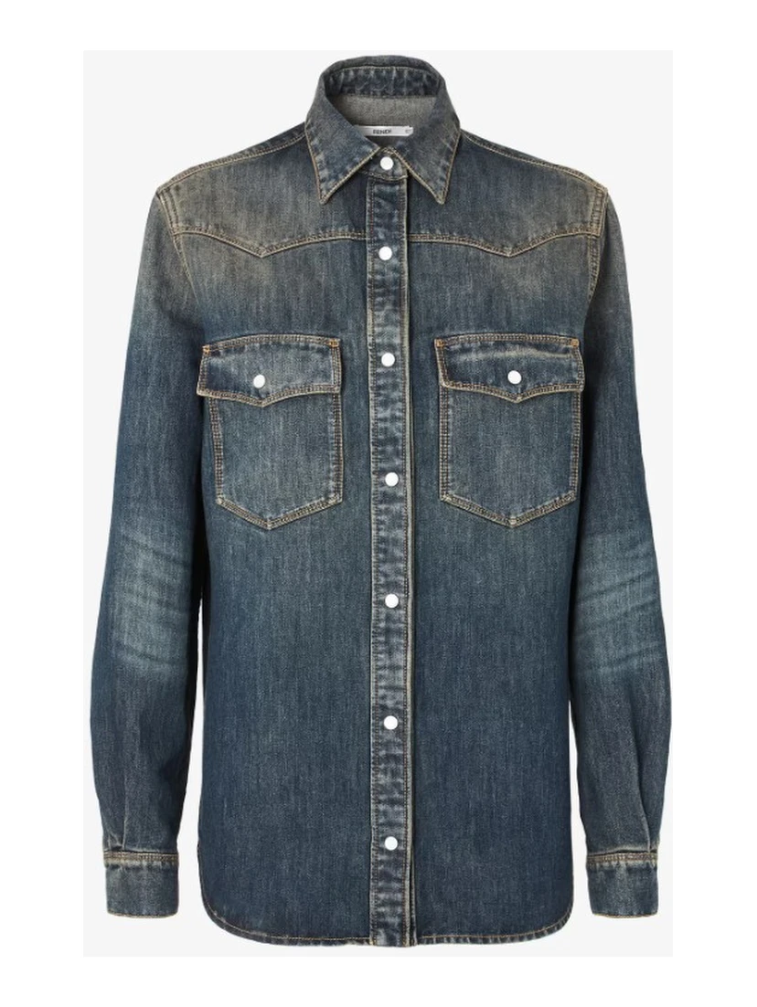 Fendi Shirts Blue