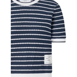 Thom Browne T-shirts and Polos Navy Blue/ White