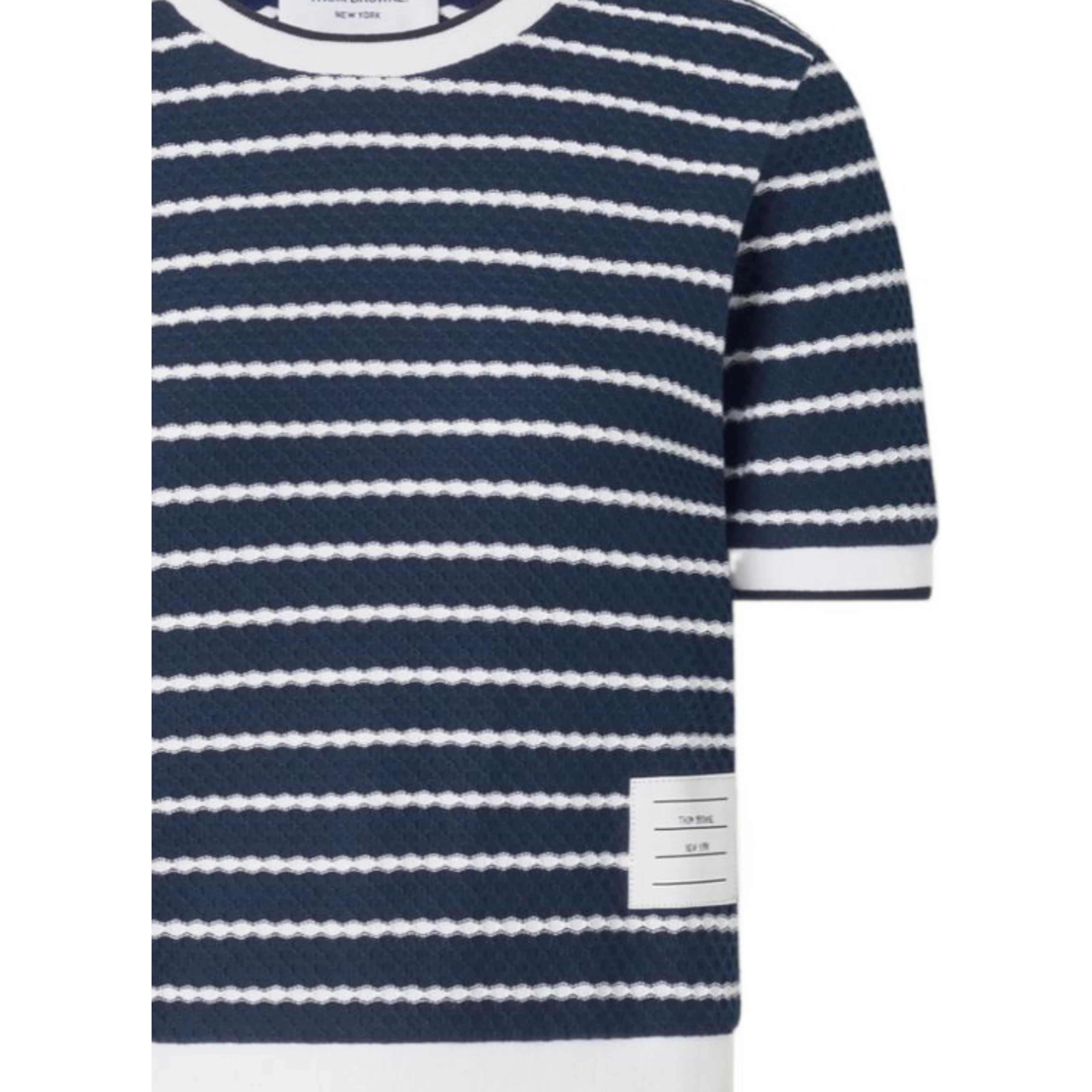 Thom Browne T-shirts and Polos Navy Blue/ White