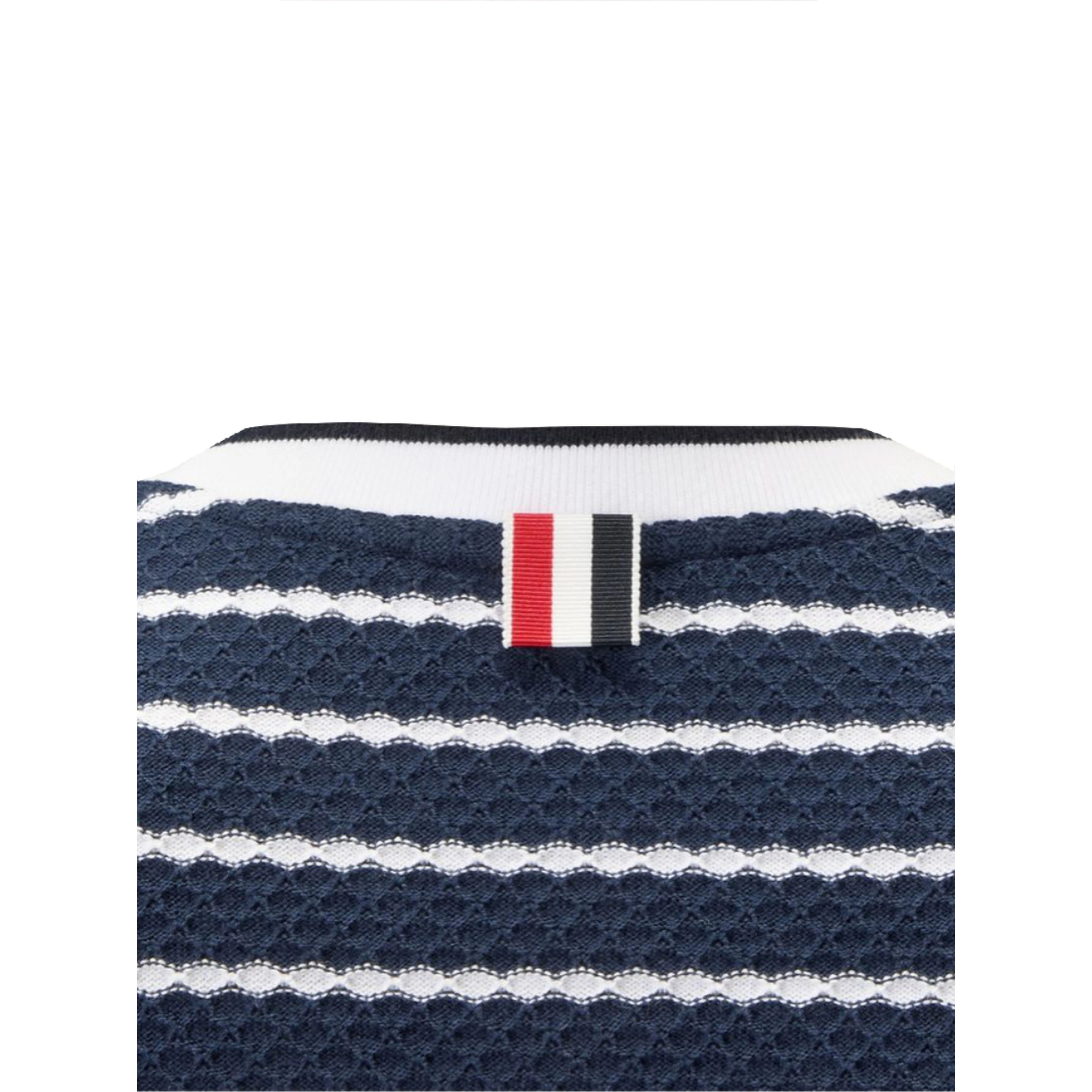 Thom Browne T-shirts and Polos Navy Blue/ White